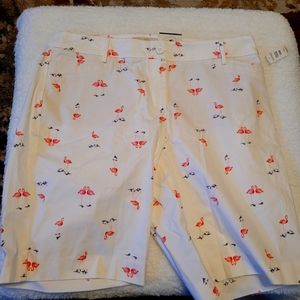 Pink Flamingo Bermuda Shorts sz 14 W
